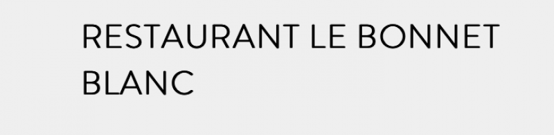 Restaurant Megeve Le Bonnet Blanc